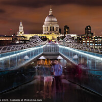 Buy canvas prints of Under the Millennium Bridge, London by Paul James