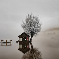 Buy canvas prints of Llangorse flooded. by Paul James