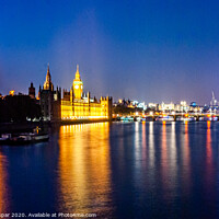 Buy canvas prints of Thames by Night by David Caspar