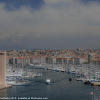 Buy canvas prints of dreamy effect on  view of Marseille and the old po by daniele mattioda
