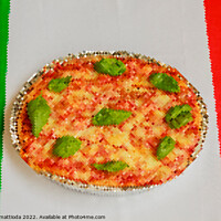 Buy canvas prints of PIXEL ART on italian pizza by daniele mattioda