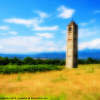 Buy canvas prints of EFFECT ORTON on medieval stone tower of Saint Martin called 