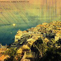 Buy canvas prints of EFFECT GRUNGE on panoramic view of the city of Aro by daniele mattioda