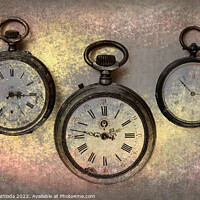 Buy canvas prints of EFFECT GRUNGE on set of Antique Clocks by daniele mattioda