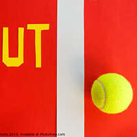 Buy canvas prints of the written  out  next to a line of a tennis court by daniele mattioda