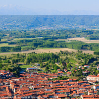 Buy canvas prints of panoramic view of the municipality of Caravino, It by daniele mattioda