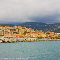 Buy canvas prints of panoramic view of the bay of the city of Varazze(I by daniele mattioda