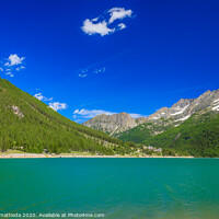 Buy canvas prints of Ceresole Lake in the Gran Paradiso National Park  by daniele mattioda