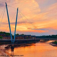 Buy canvas prints of Millenium Bridge, Lancaster by Michele Davis