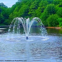 Buy canvas prints of Astley Park Fountain by Michele Davis