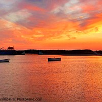 Buy canvas prints of Fleetwood Boating Lake sunset by Michele Davis