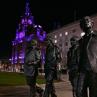 Buy canvas prints of The Beatles, Liverpool Waterfront by Michele Davis