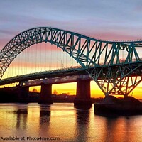 Buy canvas prints of Silver Jubilee Bridge, Sunset by Michele Davis