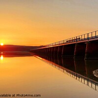 Buy canvas prints of Arnside Viaduct Sunset by Michele Davis