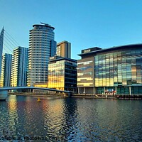 Buy canvas prints of Media City, Salford Quays by Michele Davis