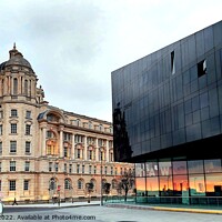 Buy canvas prints of Old Meets New, Liverpool Waterfront by Michele Davis