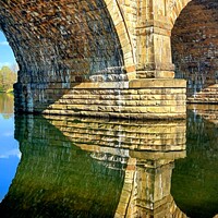 Buy canvas prints of Lune Aqueduct Reflections by Michele Davis