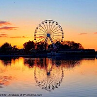 Buy canvas prints of Southport Big Wheel Sunset by Michele Davis
