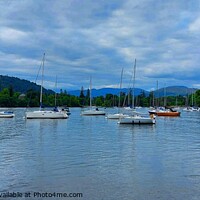 Buy canvas prints of Boats on Lake Windermere by Michele Davis