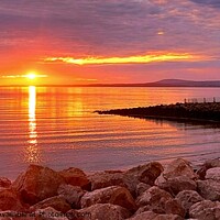 Buy canvas prints of Morecambe Stone Jetty Sunset by Michele Davis