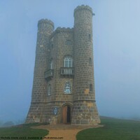 Buy canvas prints of Broadway Tower, Foggy Morning by Michele Davis