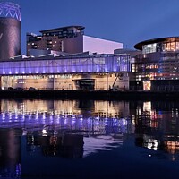 Buy canvas prints of The Lowry Reflections, Salford Quays by Michele Davis