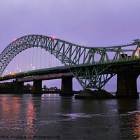 Buy canvas prints of Silver Jubilee Bridge, Twilight by Michele Davis