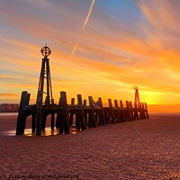 Buy canvas prints of St Anne's Pier Jetty Sunrise by Michele Davis