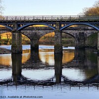 Buy canvas prints of Crook O' Lune Reflections by Michele Davis