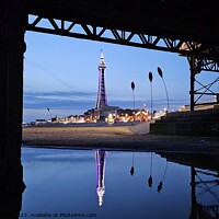 Buy canvas prints of Blackpool Tower Reflections by Michele Davis