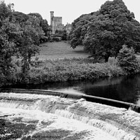 Buy canvas prints of Hornby Castle and Weir by Michele Davis