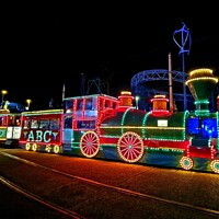 Buy canvas prints of Blackpool Illuminated Tram  by Michele Davis