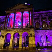 Buy canvas prints of Liverpool Town Hall Illuminated by Michele Davis