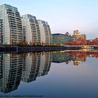 Buy canvas prints of Salford Quays Reflections by Michele Davis