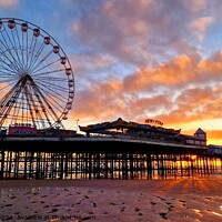 Buy canvas prints of Central Pier sunset by Michele Davis