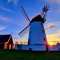 Buy canvas prints of Lytham Windmill Sunset by Michele Davis