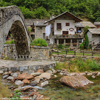 Buy canvas prints of a romanesque bridge made of donkey back of the cen by susanna mattioda