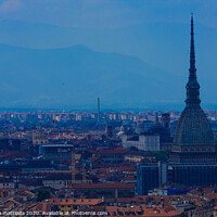 Buy canvas prints of a magnificent view of  Turin with the Mole Antonelliana by susanna mattioda