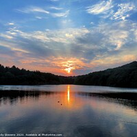 Buy canvas prints of Linacre Reservoir Summer Sunset by AJS Photography