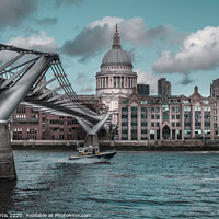Buy canvas prints of Millennium Bridge, London by Tom Curtis