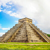 Buy canvas prints of The Mayan pyramid in Chichen Itza Mexico. by Antonio Gravante