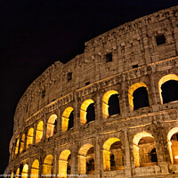 Buy canvas prints of Colosseum (Coliseum) at night in Rome, Italy by Antonio Gravante