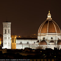 Buy canvas prints of Santa Maria del Fiore, the Florence Duomo by night by Antonio Gravante