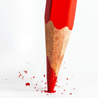 Buy canvas prints of Broken tip of red pencil by Antonio Gravante