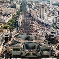 Buy canvas prints of Aerial view of railway station, Paris by Antonio Gravante