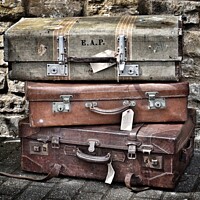 Buy canvas prints of A pile of old luggage by Daniel Durgan