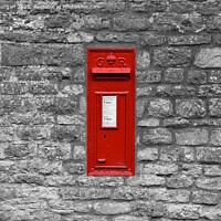 Buy canvas prints of A Red Post Box by Daniel Durgan