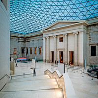Buy canvas prints of The Great Court, British Museum, London by Hiran Perera