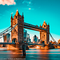Buy canvas prints of Tower Bridge at Sunset by Hiran Perera