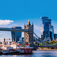 Buy canvas prints of Tower Bridge and the City of London by Hiran Perera